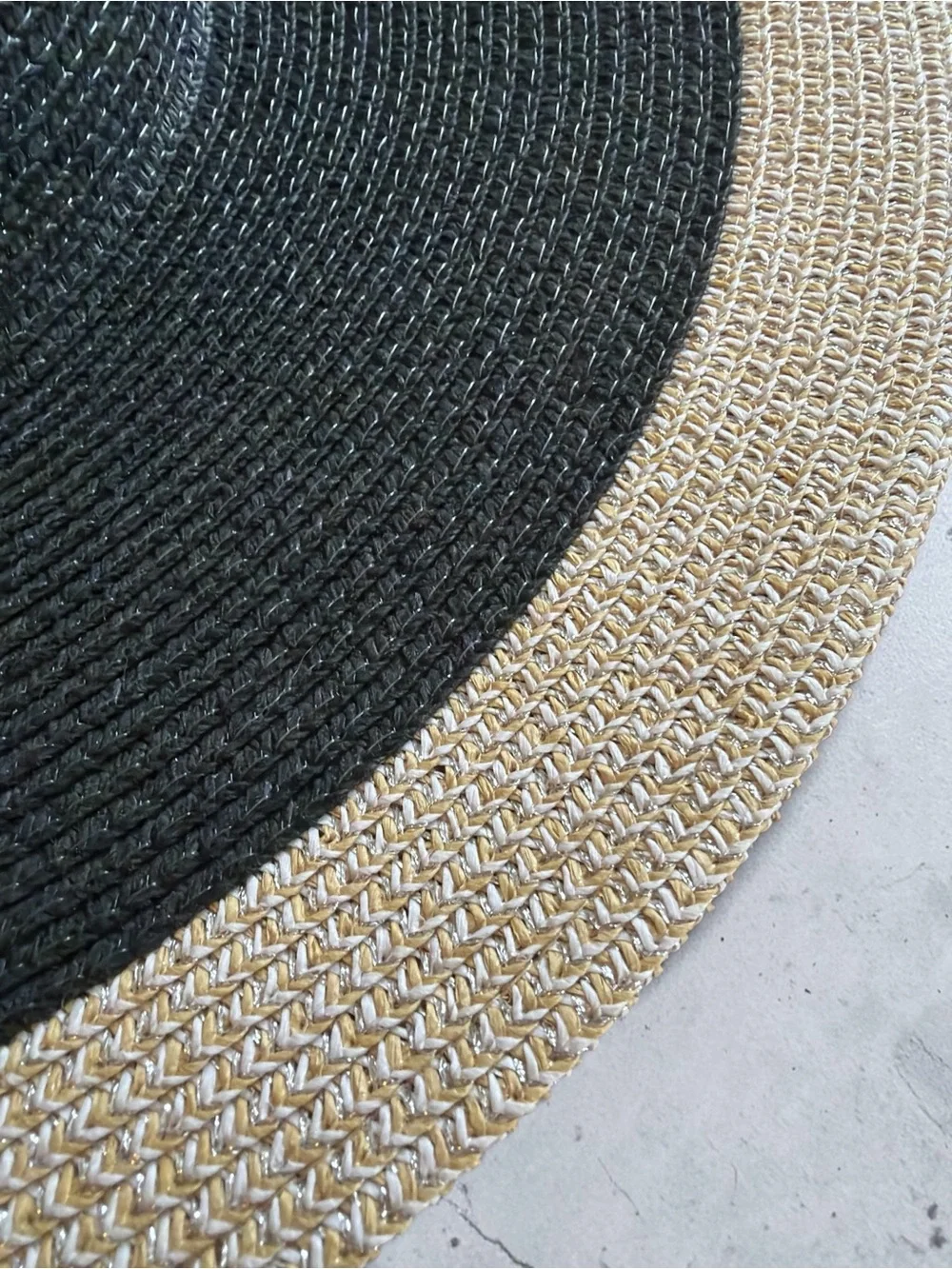 Magid Hats Black Gold Silver Metallic Wide Brim Floppy Sun Hat 100% Paper Straw